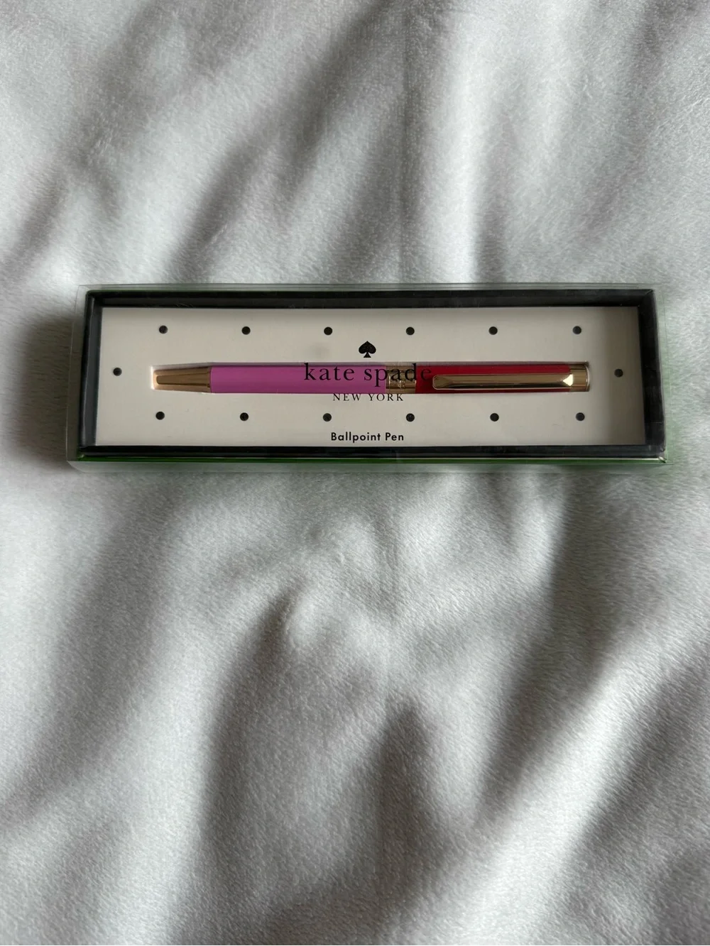 kate spade New York Red & Pink Colorblock Ballpoint Pen NWT